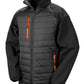 Compass Padded Softshell Jacket - Black/Orange