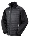 Compass Padded Softshell Jacket - Black/ Grey