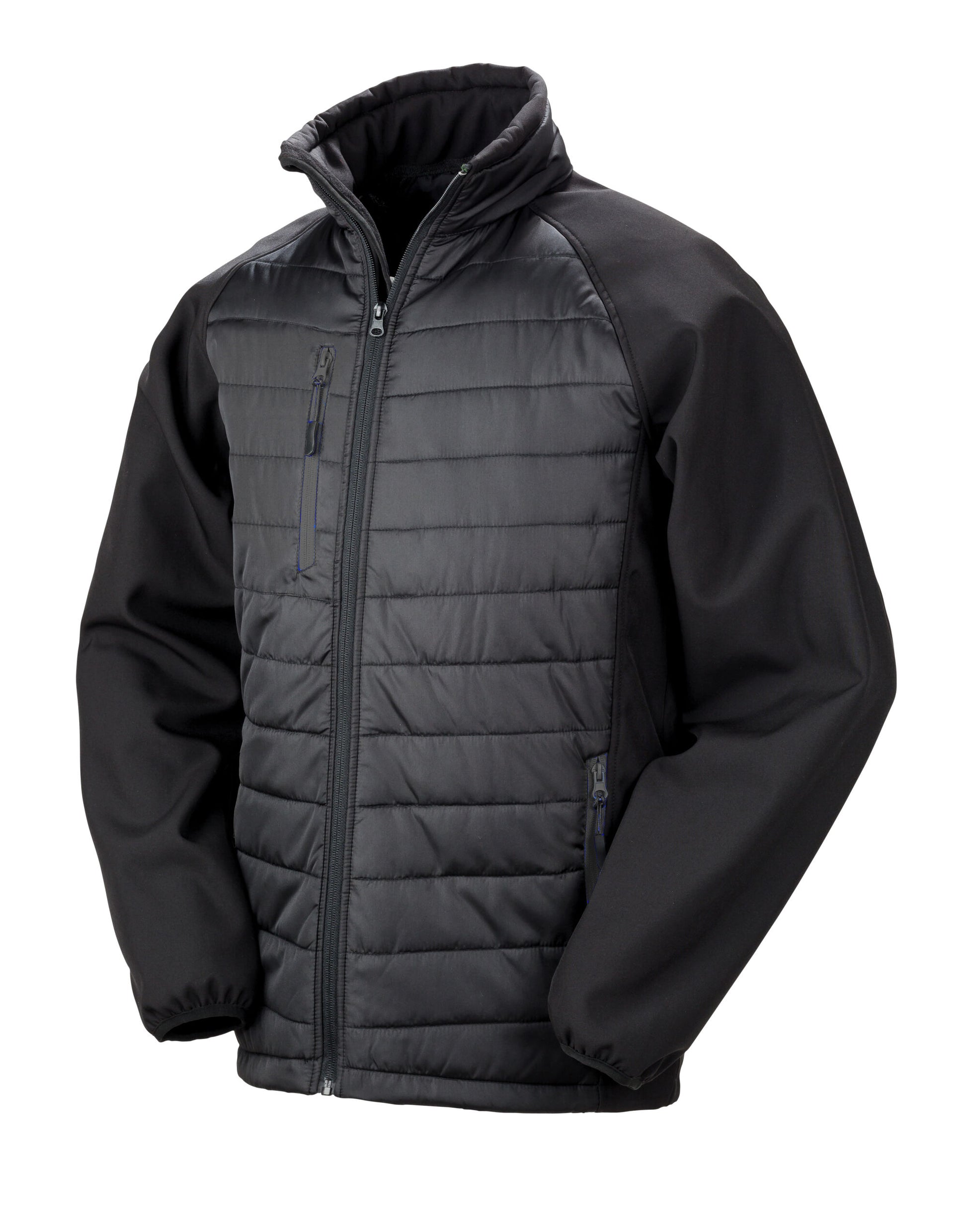 Compass Padded Softshell Jacket - Black/Black