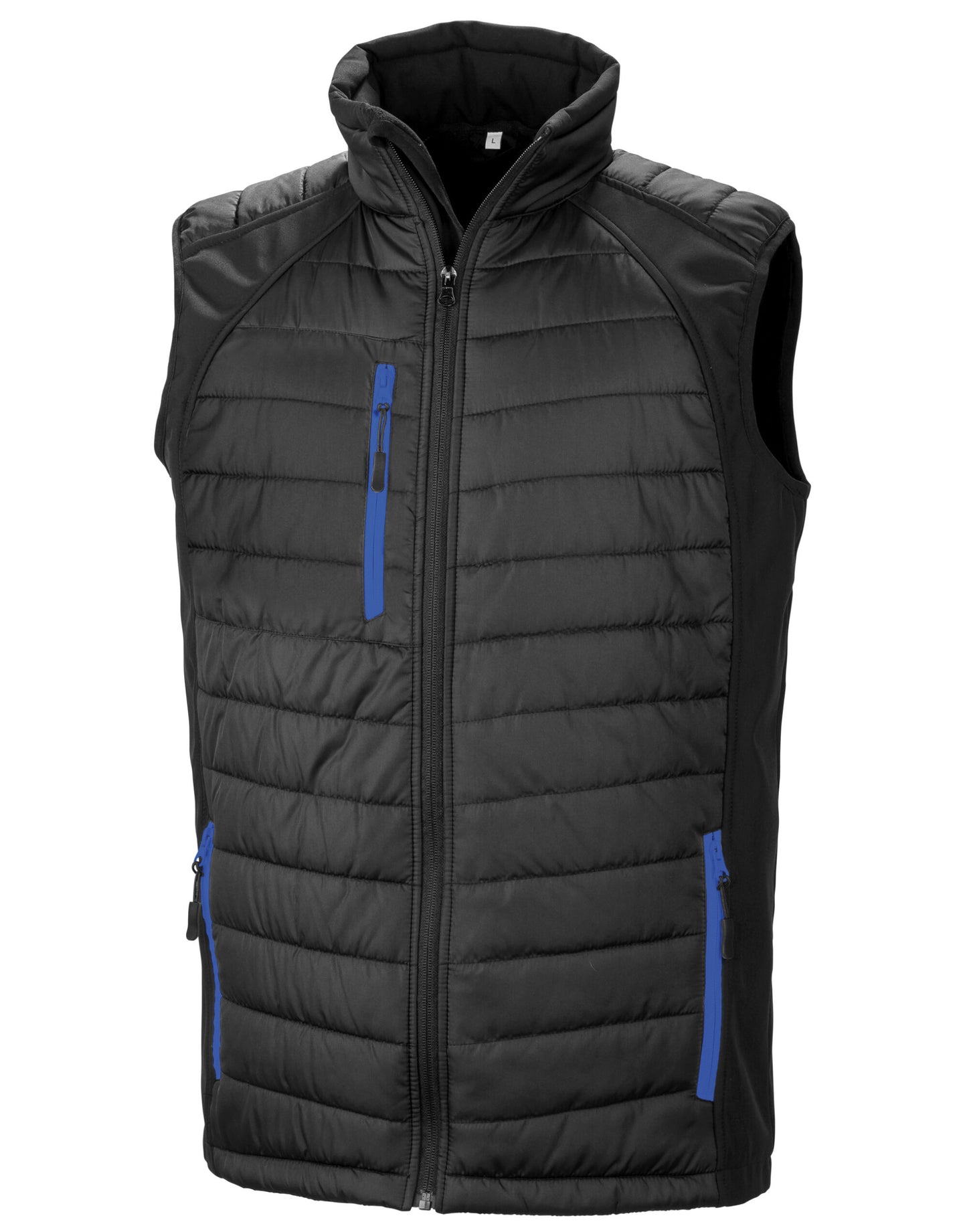 Compass Padded Softshell Gilet - Black/Royal