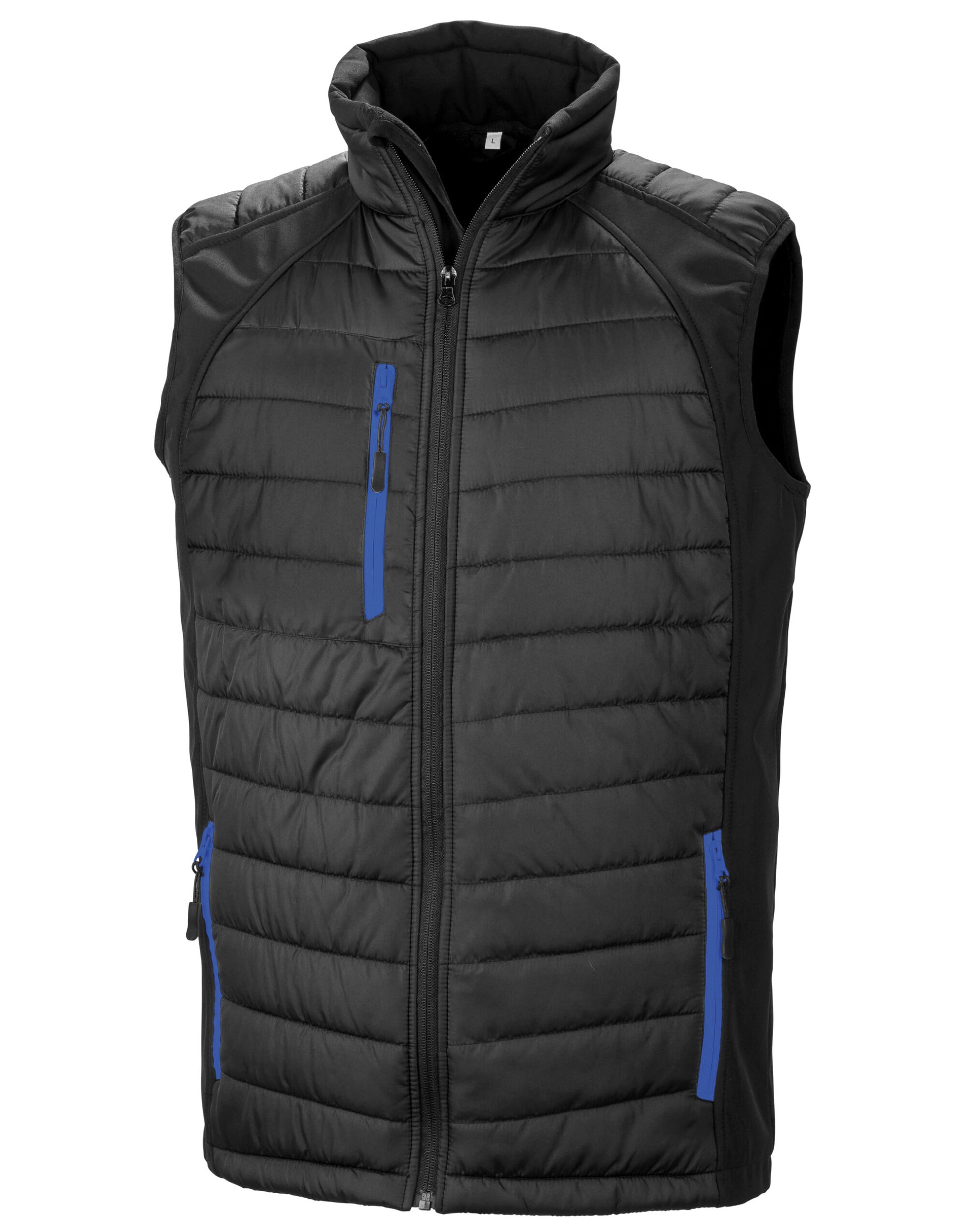 Compass Padded Softshell Gilet - Black/Royal