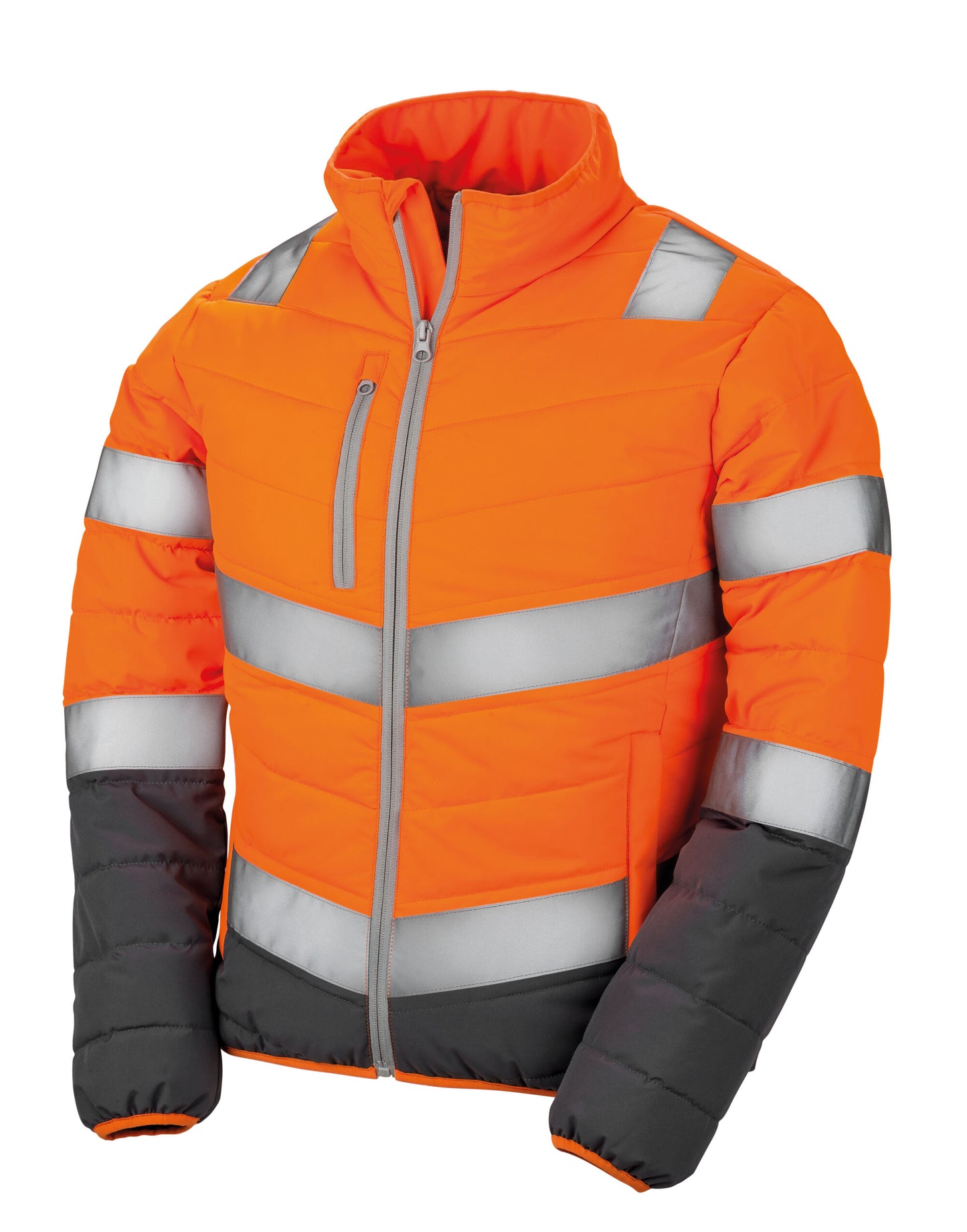 Women's Soft Padded Safety Jacket - Fluorescent Orange