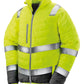 Men's Soft Padded Safety Jacket - Fluro Yellow