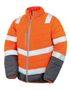 Men's Soft Padded Safety Jacket - Fluorescent Orange