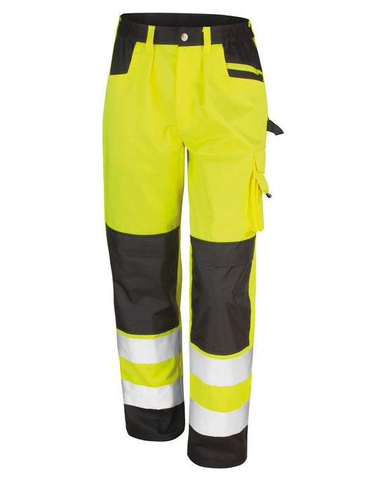 Safety Cargo Trousers - Hi-Vis Yellow