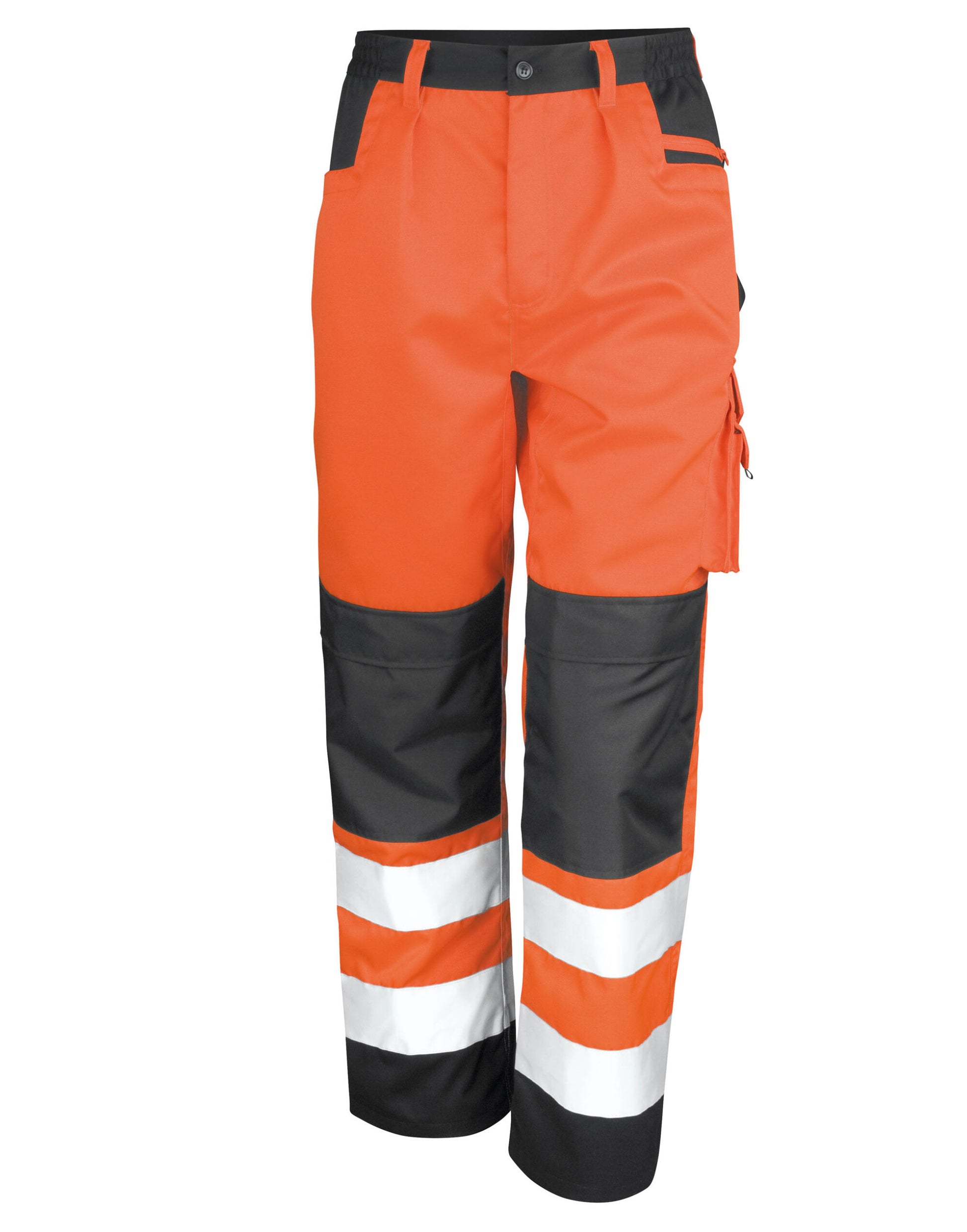 Safety Cargo Trousers - Hi Vis Orange
