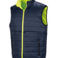 Reversible Soft Padded Safety Gilet - Fluorescent Yellow/Navy