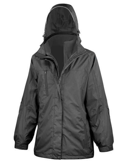 Women's 3-in-1 Journey Jacket with softshell inner - Black/Black