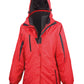 Women's 3-in-1 Journey Jacket with softshell inner - Red/Black