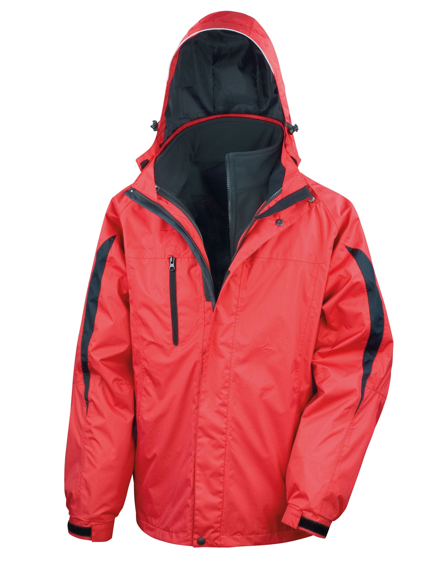 Men's 3-in-1 Journey Jacket with softshell inner - Red/Black