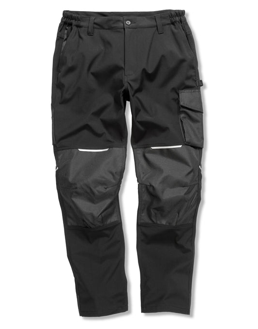 Slim Softshell Work Trousers - Black