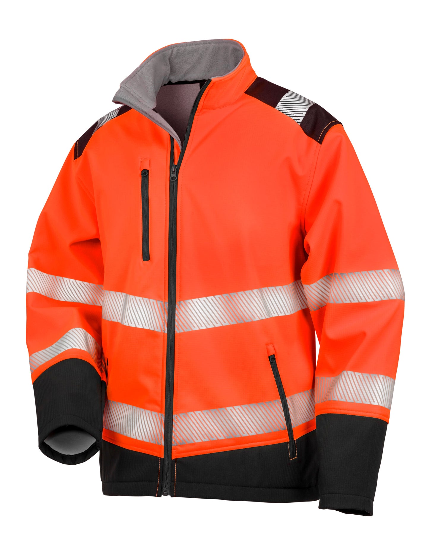 Printable Ripstop Safety Softshell - Fluorescent Orange/Black