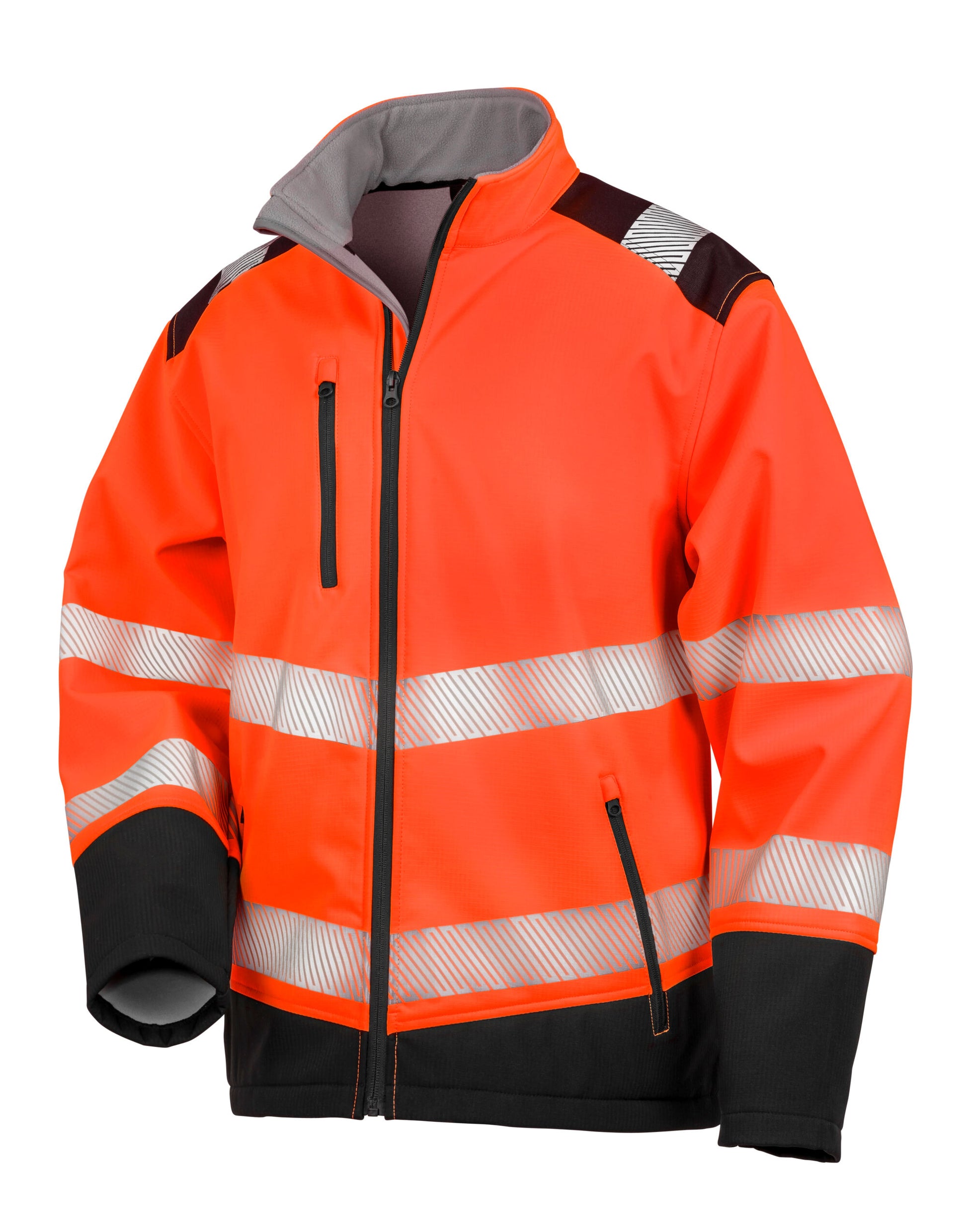 Printable Ripstop Safety Softshell - Fluorescent Orange/Black