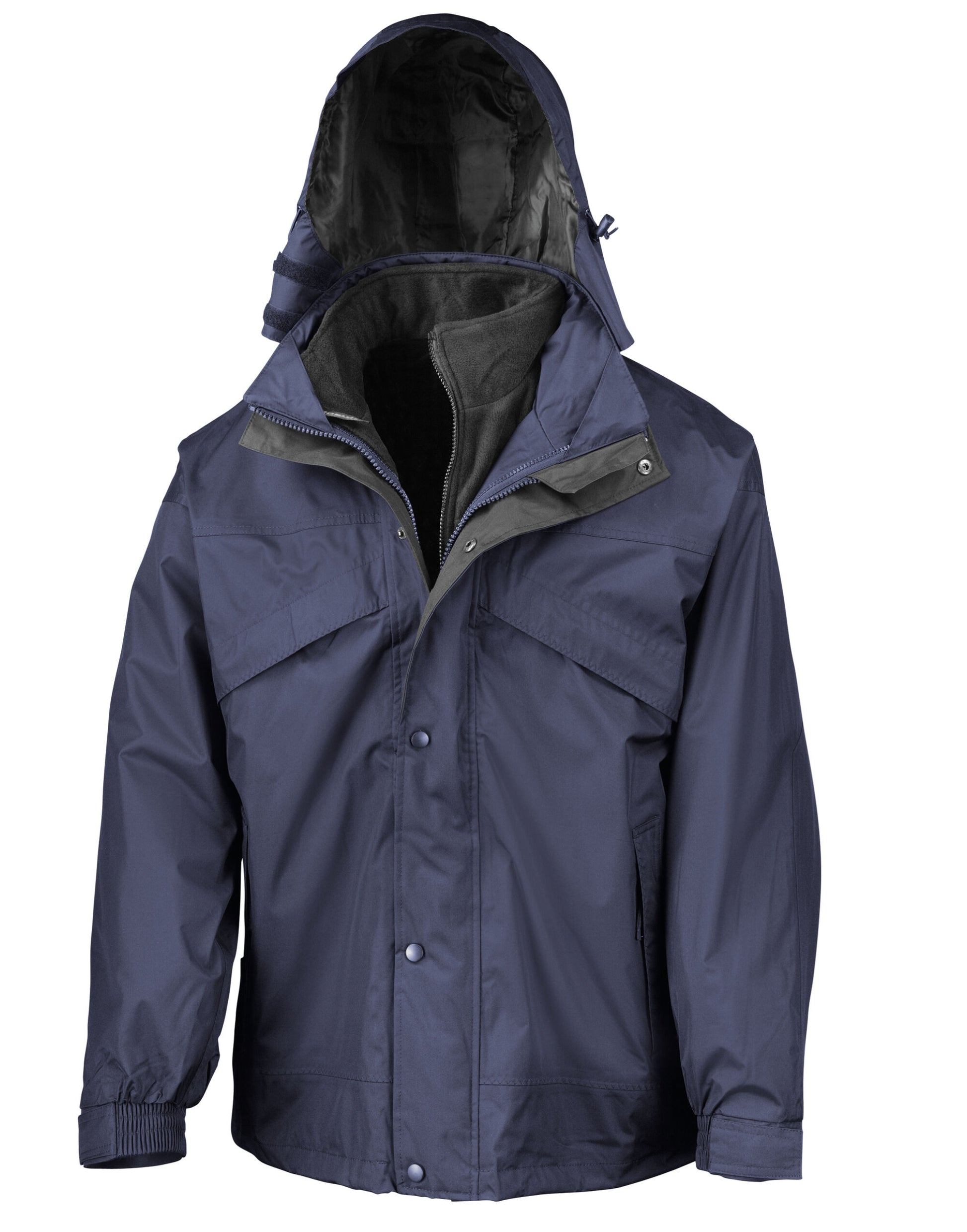 3-in-1 Zip and Clip Jacket - Navy