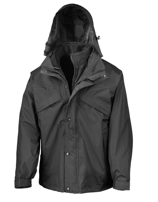 3-in-1 Zip and Clip Jacket - Black