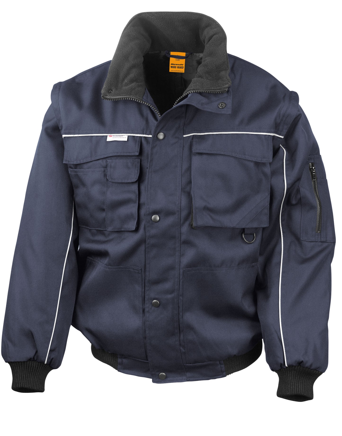Zip Sleeve Heavy Duty Jacket - Navy/Navy
