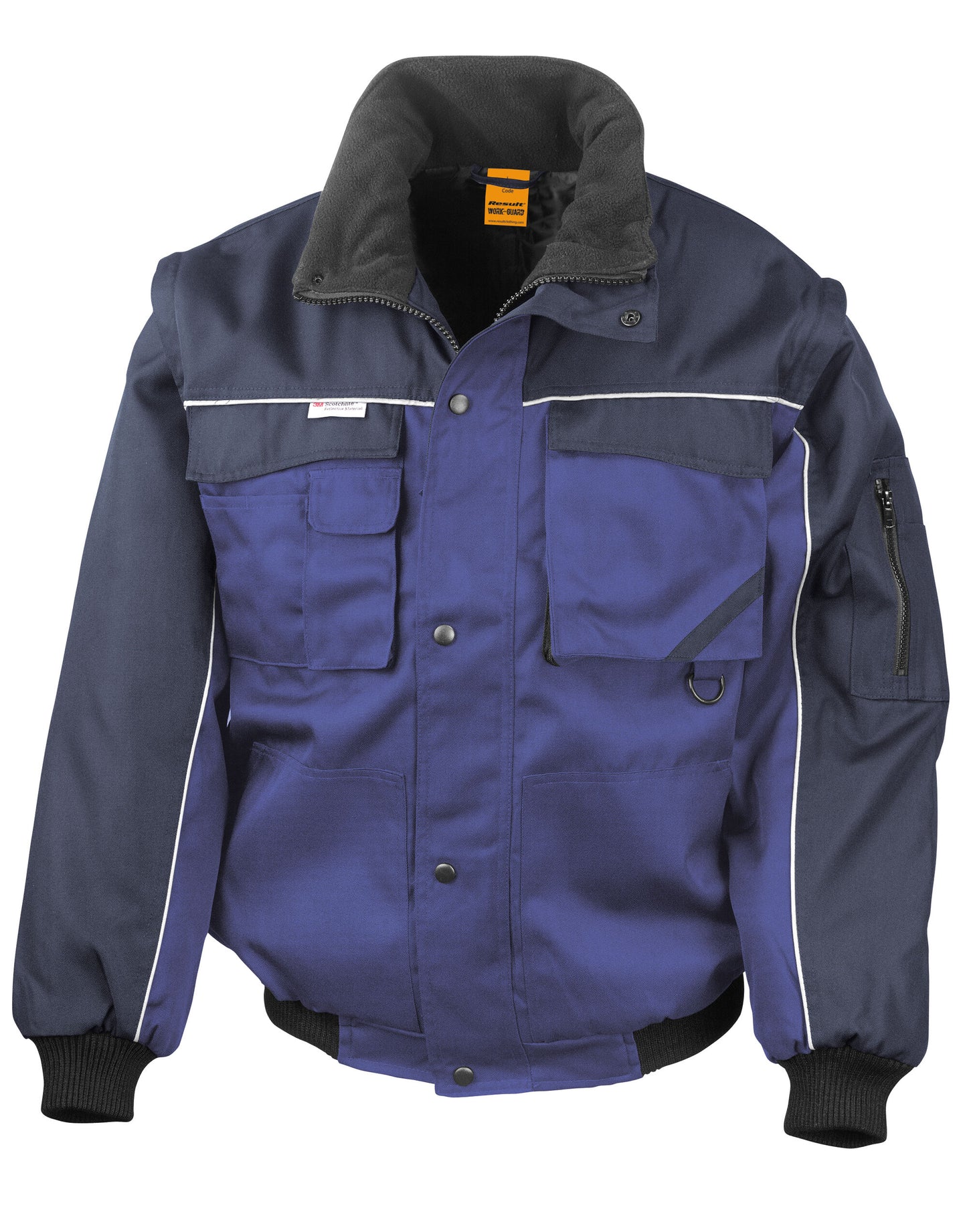 Zip Sleeve Heavy Duty Jacket - Royal/Navy
