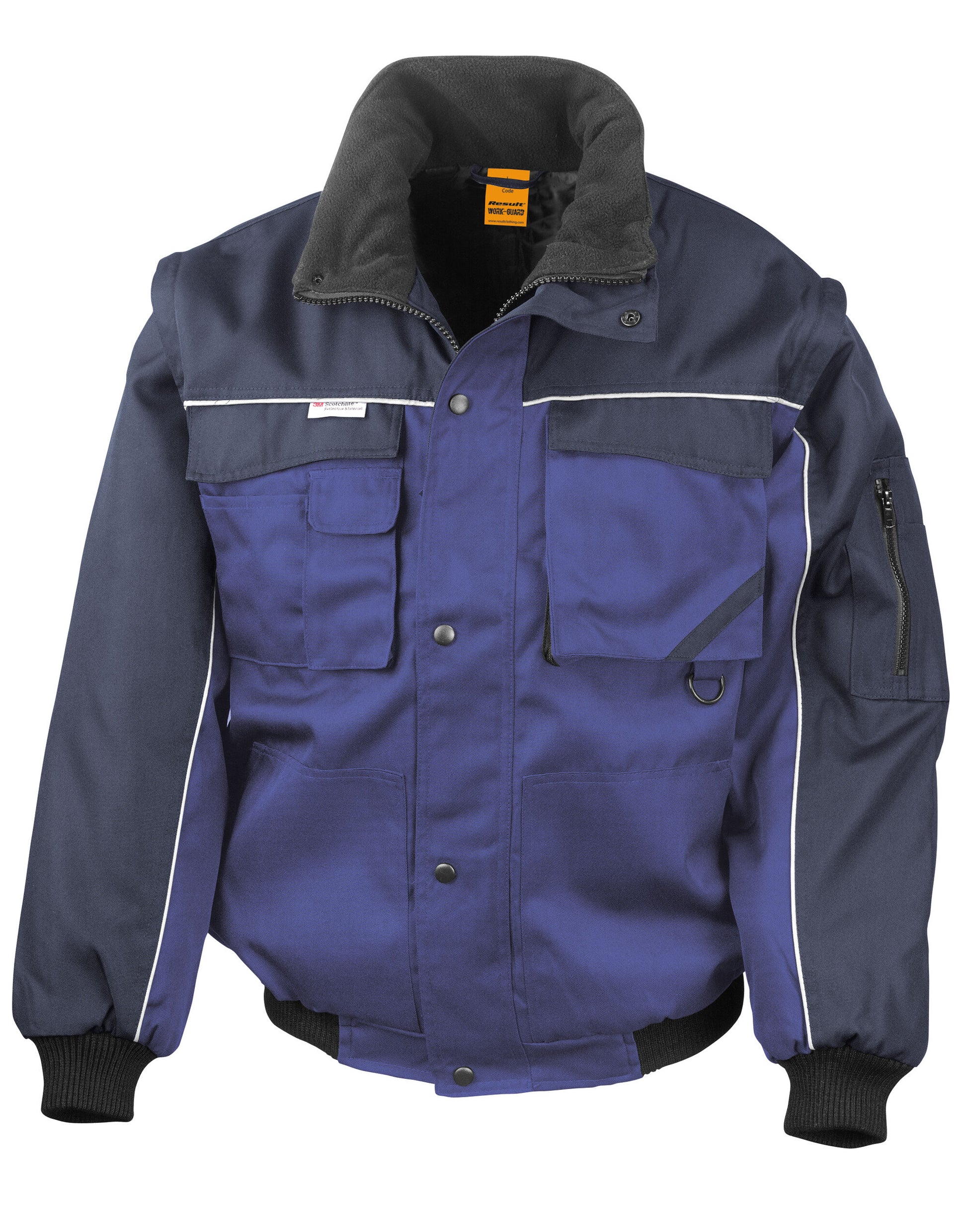 Zip Sleeve Heavy Duty Jacket - Royal/Navy