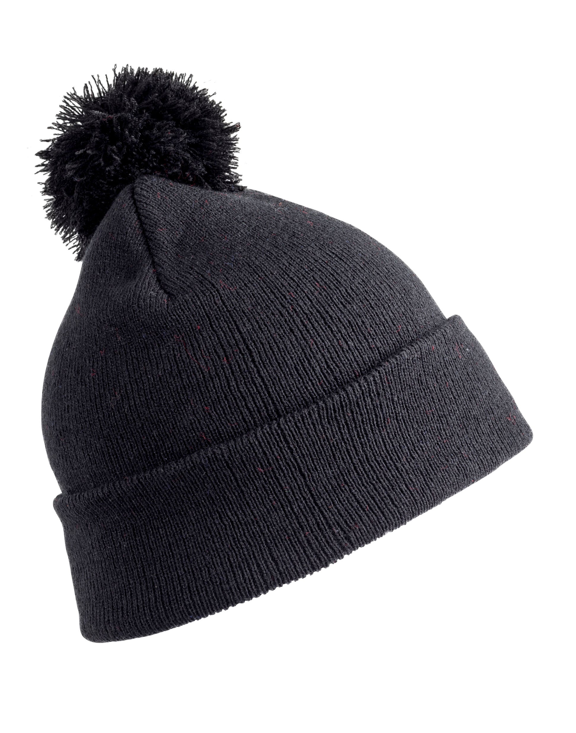 Junior Pom Pom Beanie - Black