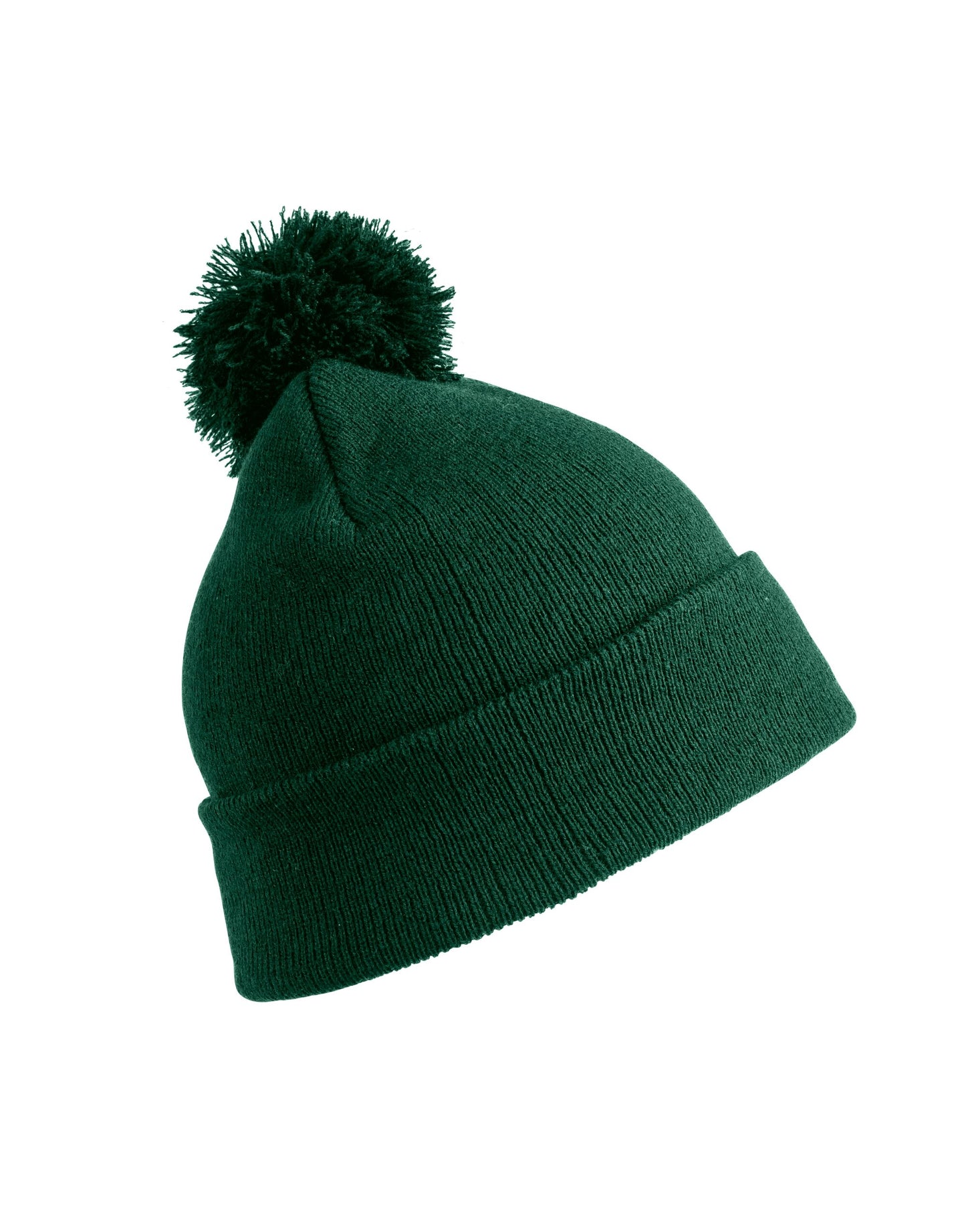 Junior Pom Pom Beanie - Bottle Green