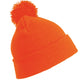 Junior Pom Pom Beanie - Fluoresent Orange