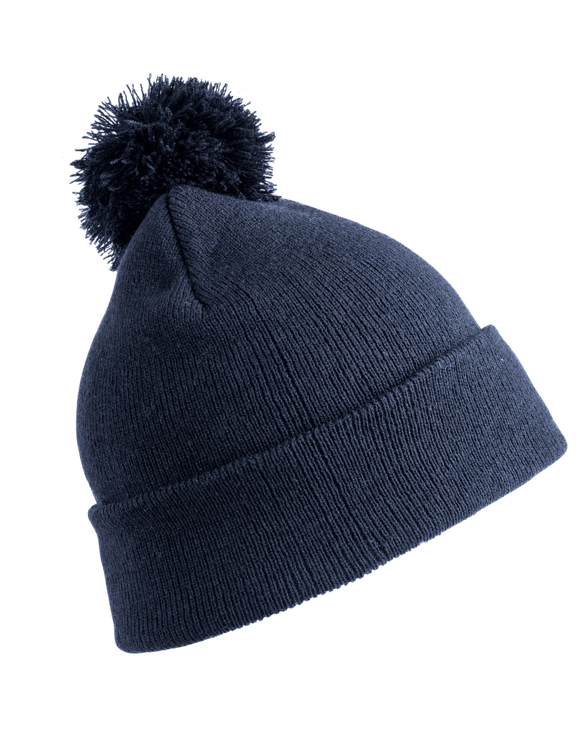 Junior Pom Pom Beanie - Navy