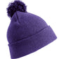 Junior Pom Pom Beanie - Purple