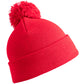 Junior Pom Pom Beanie - Red