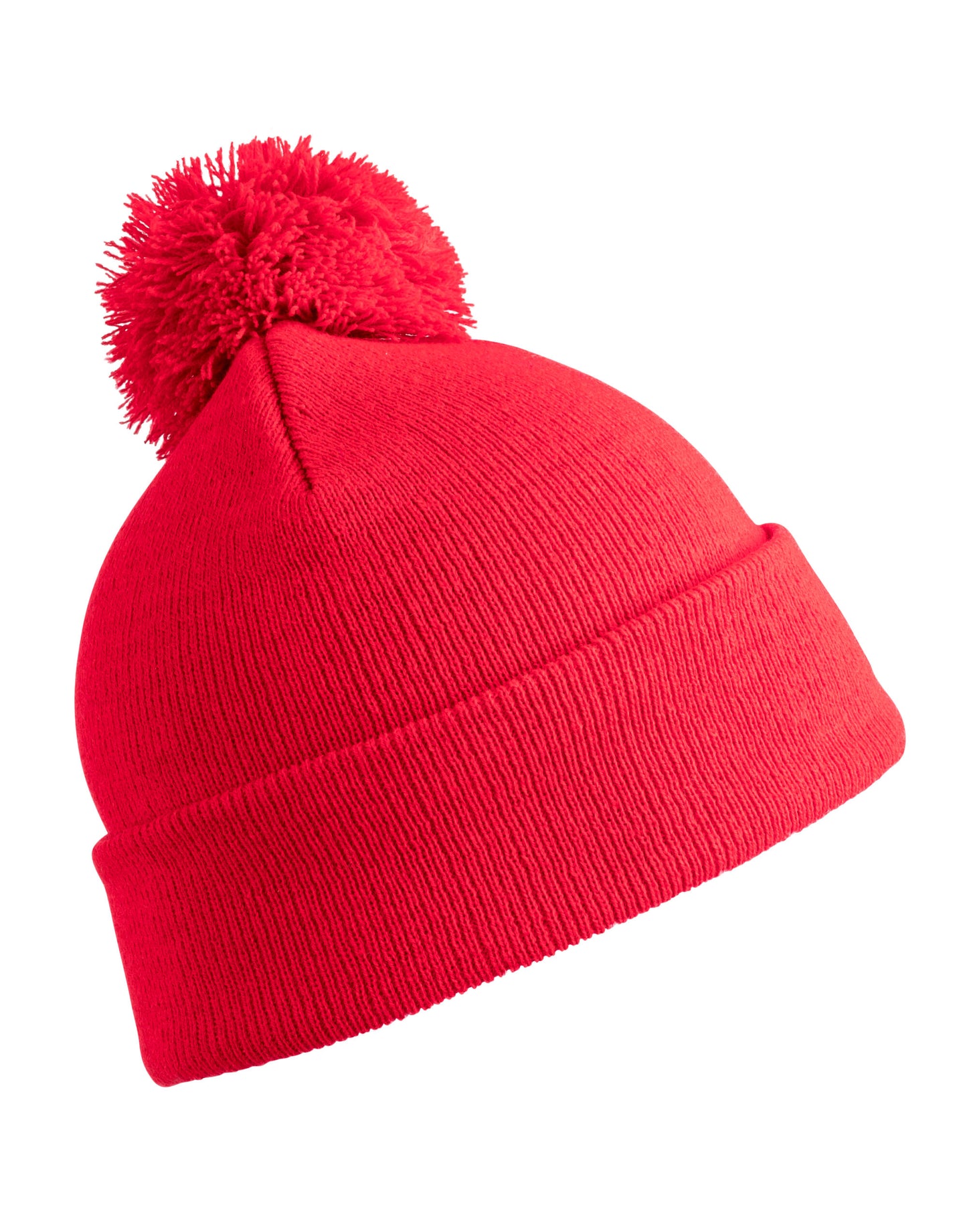 Junior Pom Pom Beanie - Red