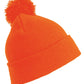 Pom Pom Beanie - Fluoresent Orange