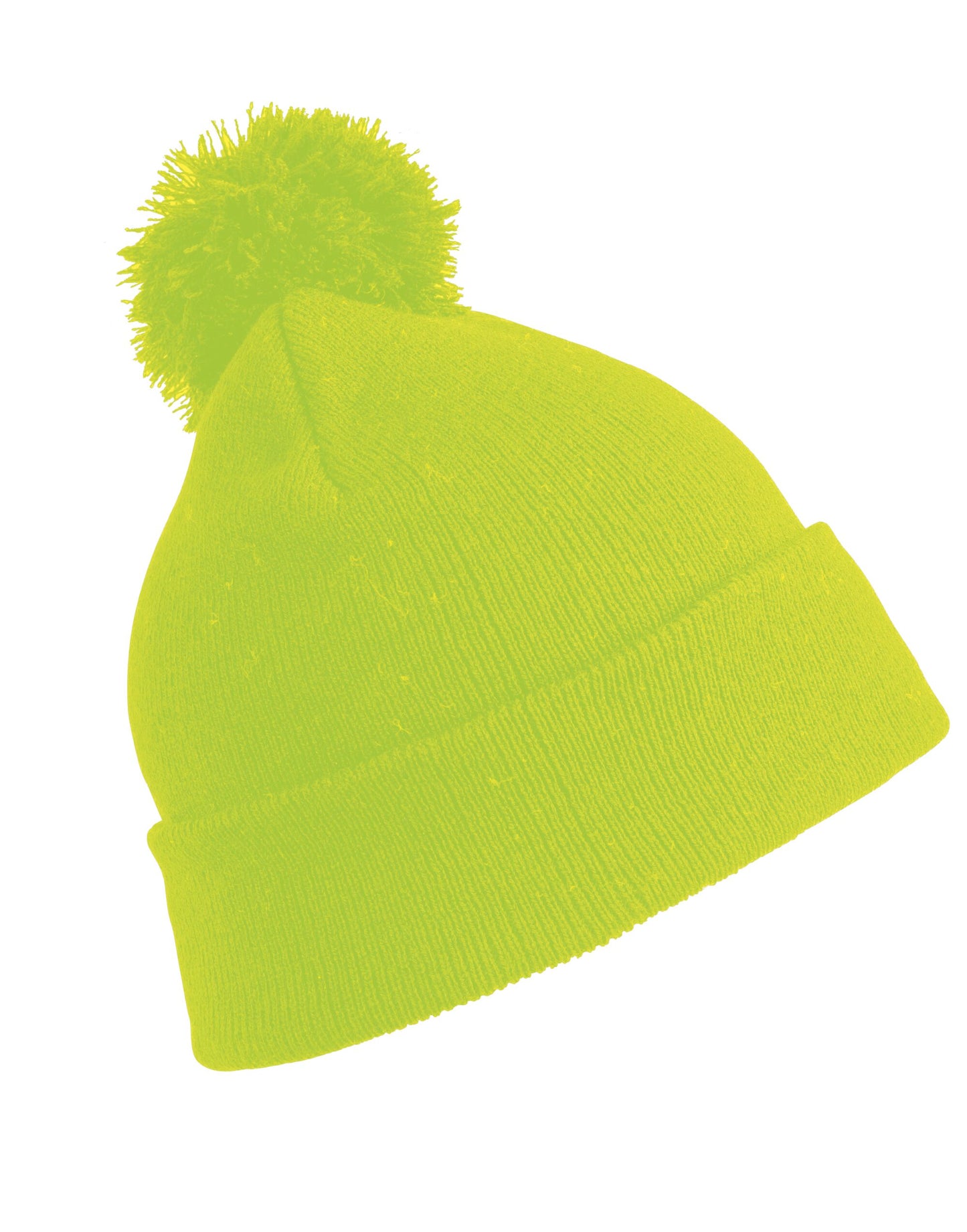 Pom Pom Beanie - Fluoresent Yellow