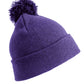 Pom Pom Beanie - Purple