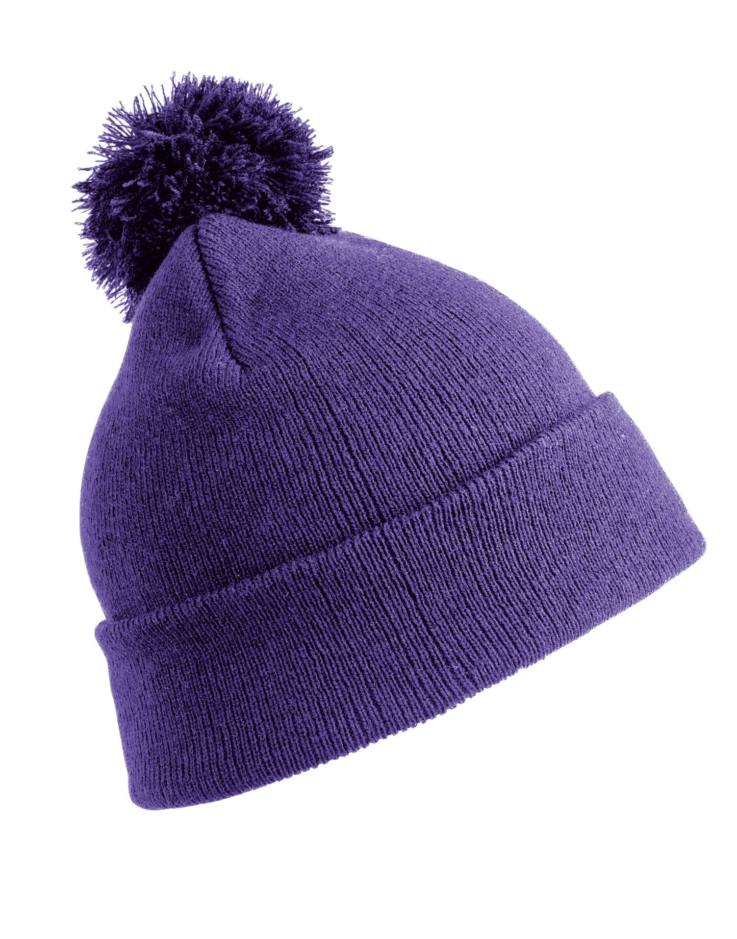 Pom Pom Beanie - Purple