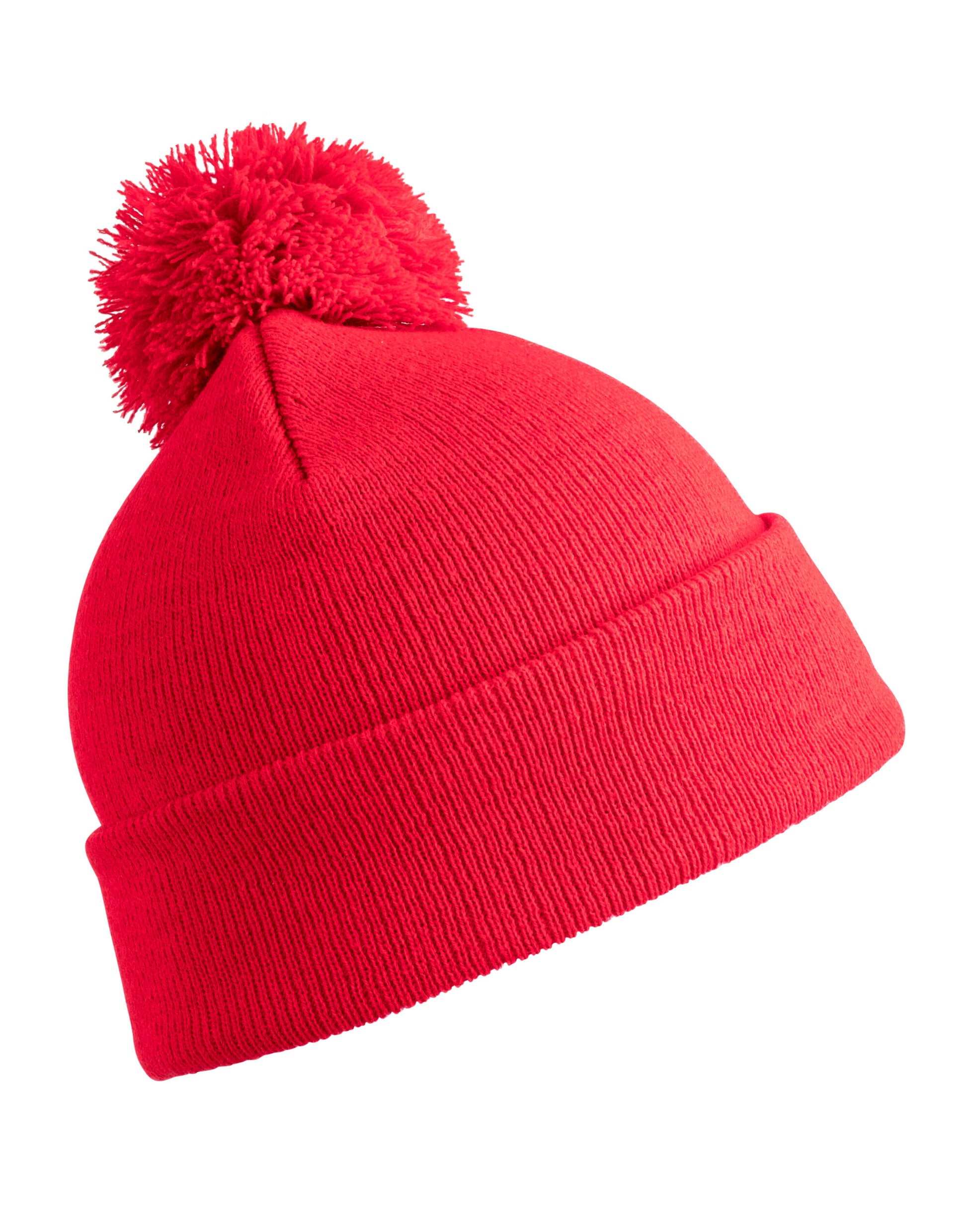 Pom Pom Beanie - Red