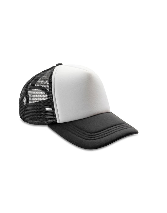 Detroit 1/2 Mesh Truckers Cap - Black/White