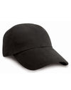 Low Profile Brushed Cotton Cap - Black