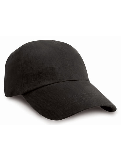 Low Profile Brushed Cotton Cap - Black