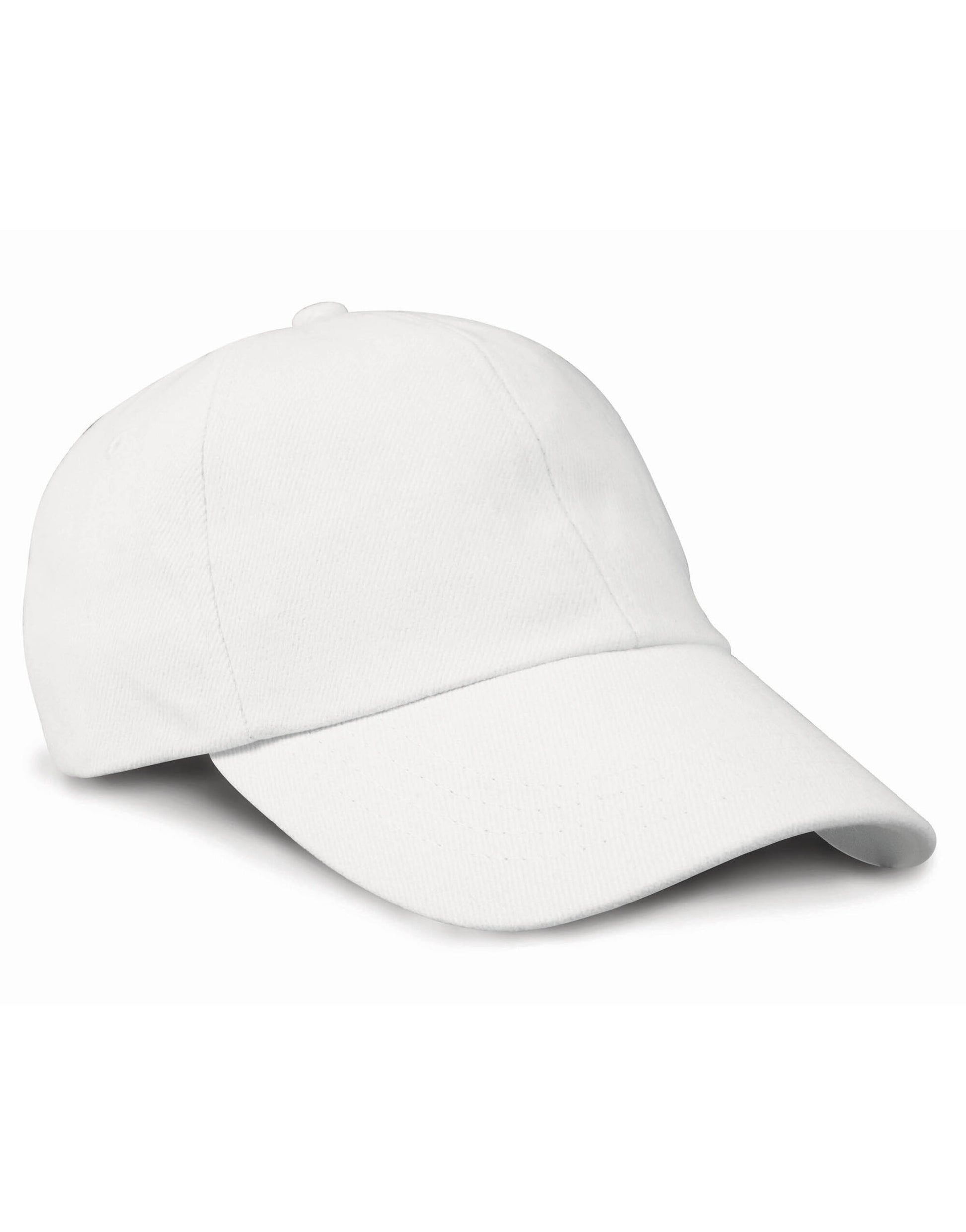 Low Profile Brushed Cotton Cap - White