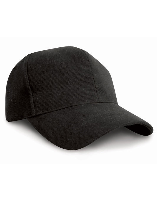 Pro-Style Brushed Cotton Cap - Black