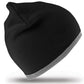 Soft Feel Cuffless Reversible Beanie - Black/ Grey