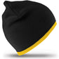 Soft Feel Cuffless Reversible Beanie - Black/Yellow