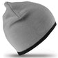 Soft Feel Cuffless Reversible Beanie - Grey/Black