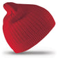 Double Knit Cotton Beanie Hat - Red