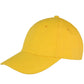 Memphis 6 Panel Brushed Cotton Low Profile Cap - Yellow