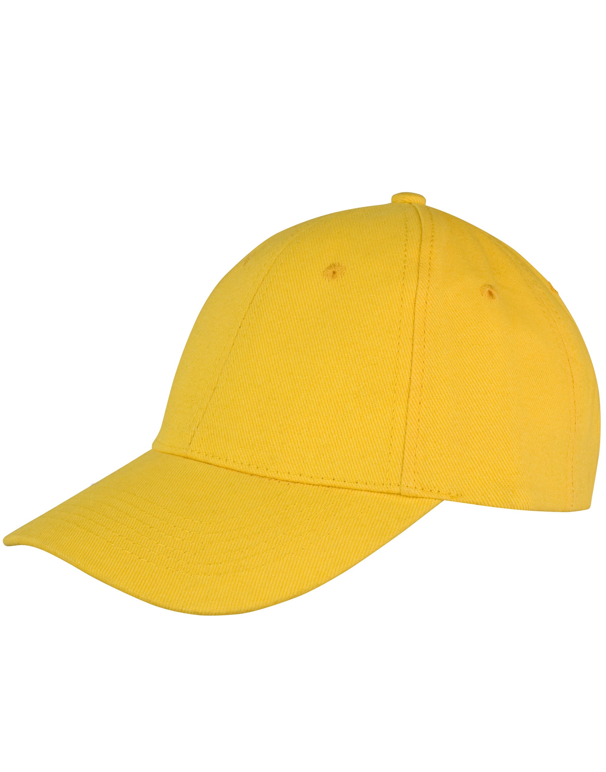 Memphis 6 Panel Brushed Cotton Low Profile Cap - Yellow