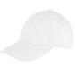 Memphis 6 Panel Brushed Cotton Low Profile Cap - White