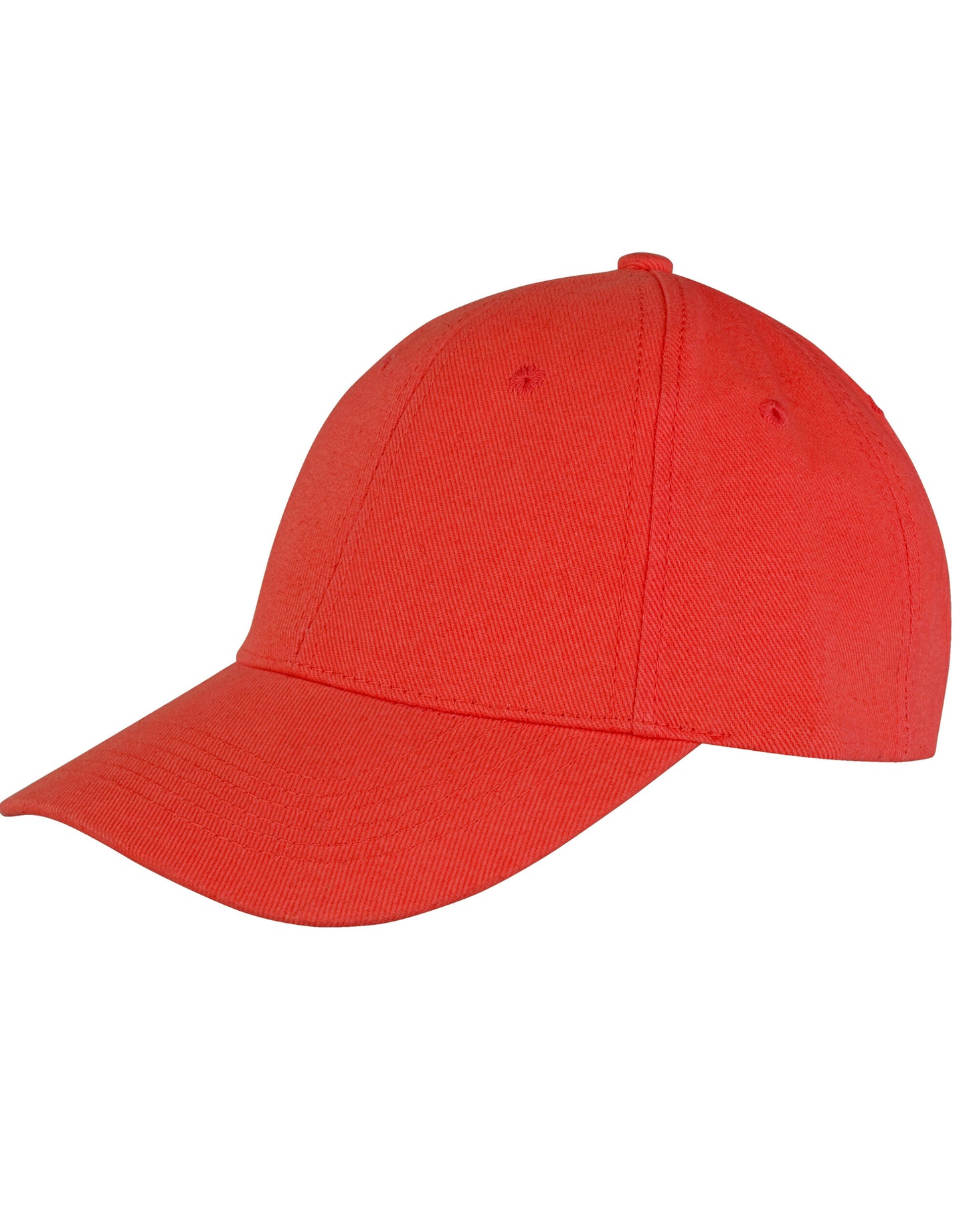 Memphis 6 Panel Brushed Cotton Low Profile Cap - Red
