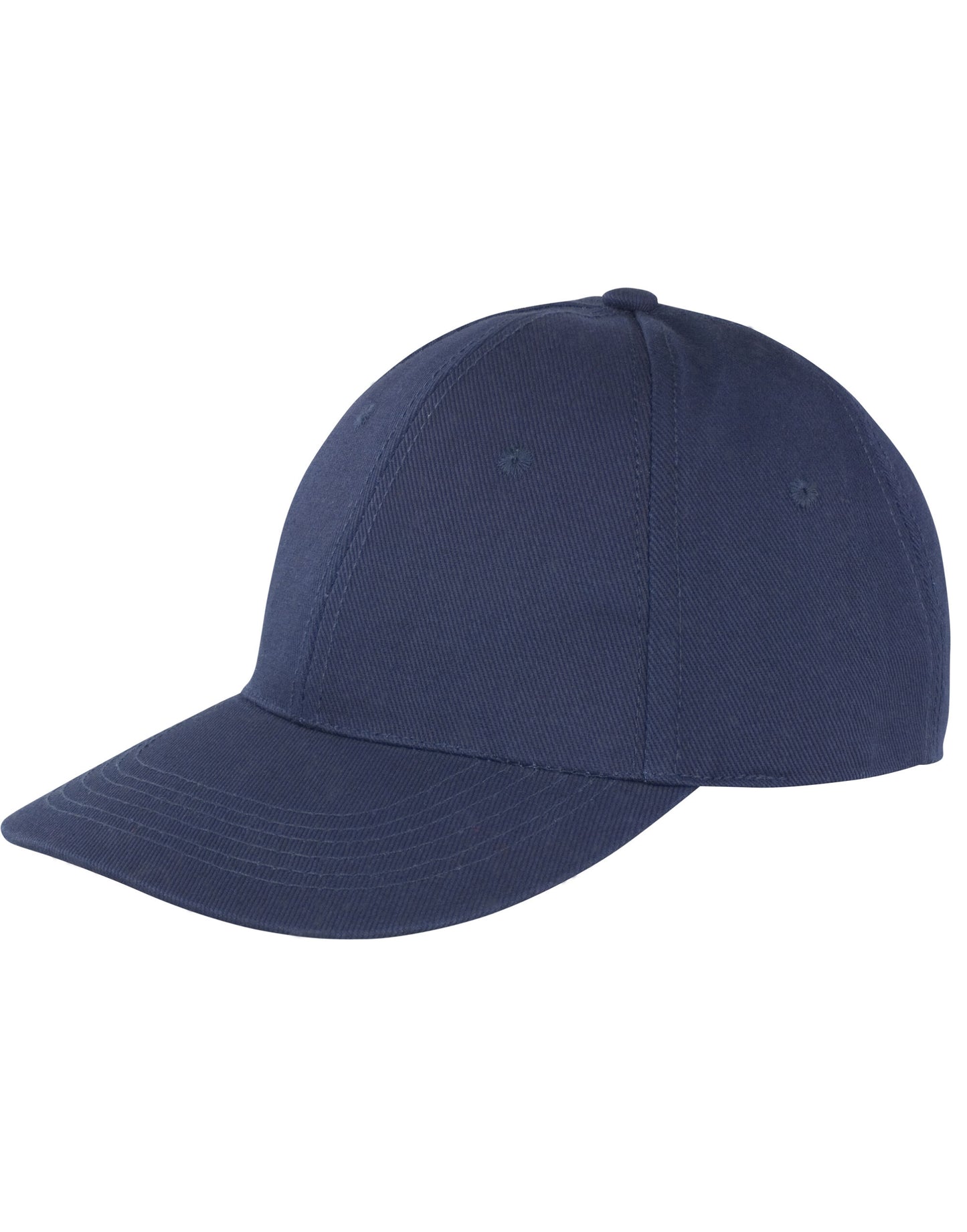 Memphis 6 Panel Brushed Cotton Low Profile Cap - Navy