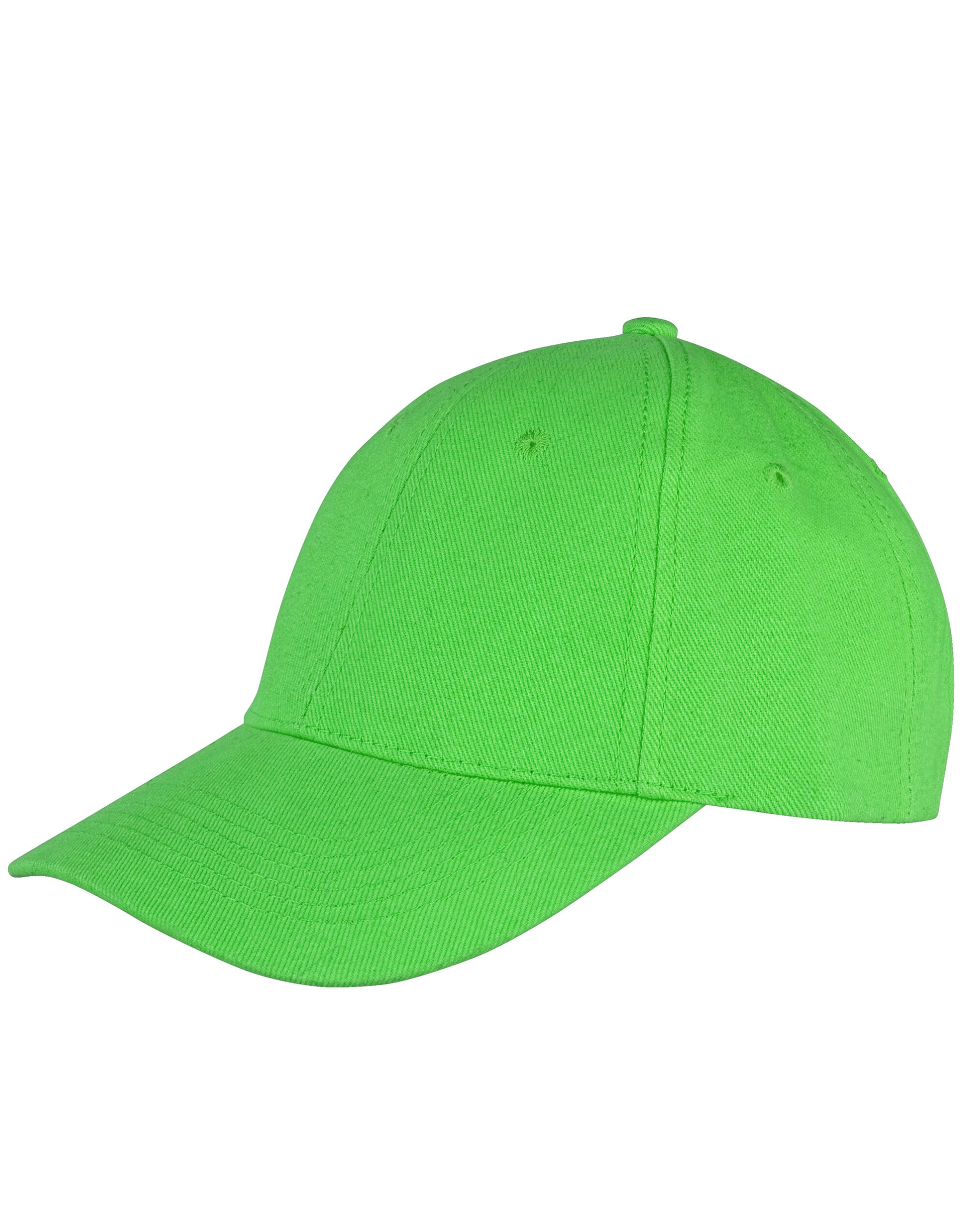 Memphis 6 Panel Brushed Cotton Low Profile Cap - Lime