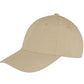 Memphis 6 Panel Brushed Cotton Low Profile Cap - Khaki